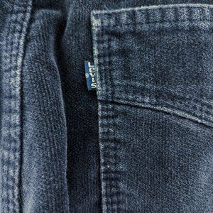 GUC Vintage 1970s men's Levi corduroy / Velour Movin On navy blue pants flares